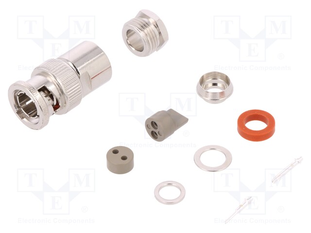 Plug; BNC; male/female; straight; 50Ω; RG108; soldering,clamp