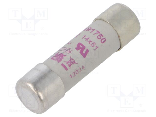 Fuse: fuse; aR; 25A; 690VAC; 700VDC; 14x51mm