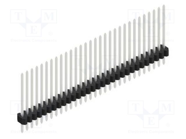 Connector: pin strips; pin header; male; PIN: 30; 1.27mm; THT; 1x30