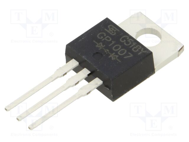 Diode: rectifying; THT; 1kV; 5Ax2; TO220AB
