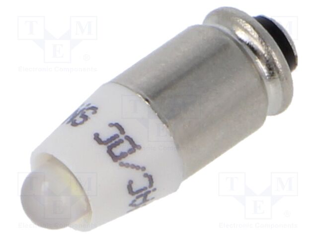 LED lamp; white; 6VDC; No.of diodes: 1