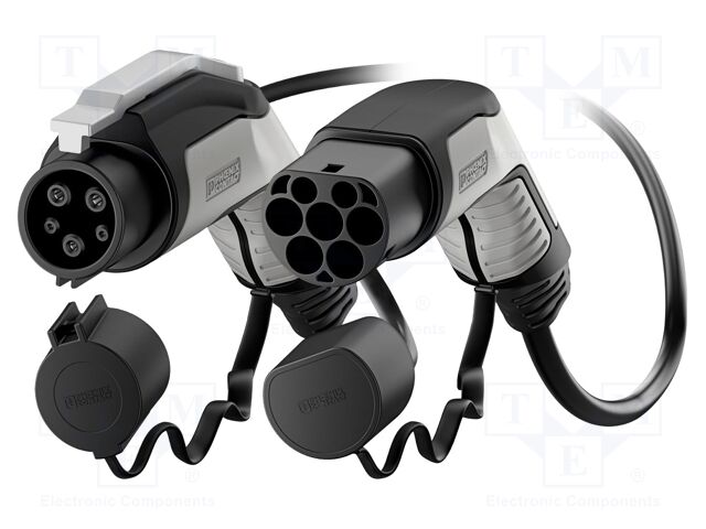 EMobility: cable; 1x0.5mm2,3x6mm2; 240VAC; 8kW; IP44; single-phase