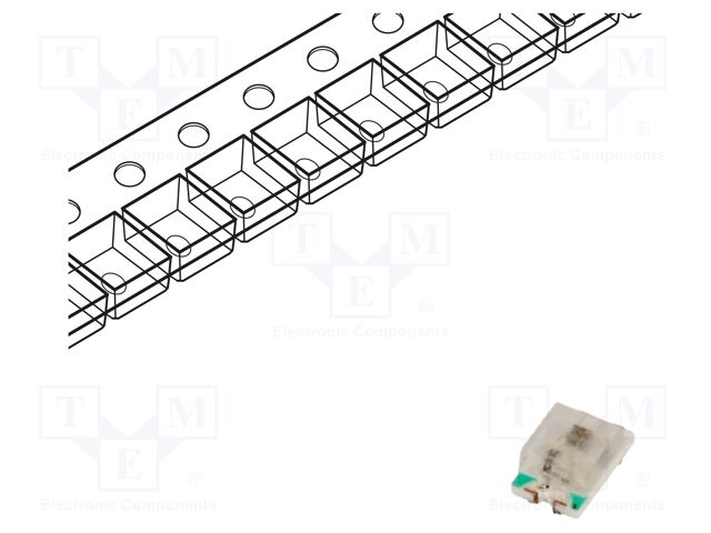 LED; blue,yellow; bicolour,blinking; 120°; 3÷5VDC; 20mA; 0805