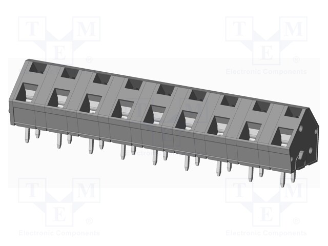 Connector: PCB terminal block; terminal; angled 45°; on PCBs