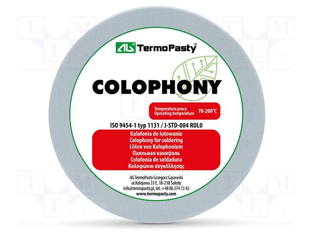 Flux: rosin based; No Clean,RMA; resin; can; 20g