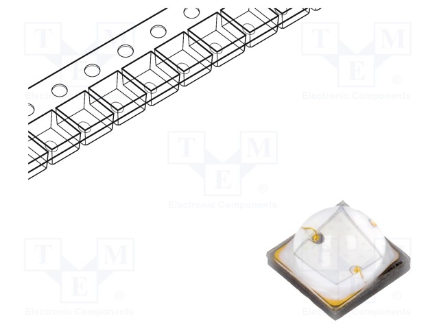 LED; SMD; 3x3x2.09mm; 120°; 2.8÷3.2V; 700mA; λd: 444-457nm; 2W