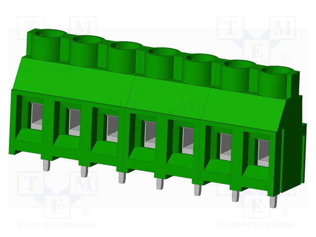 Connector: PCB terminal block; terminal; angled; Plating: tinned