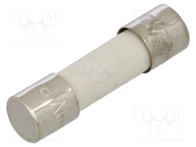 Fuse: fuse; time-lag; 6.3A; 250VAC; ceramic,cylindrical; brass; 215