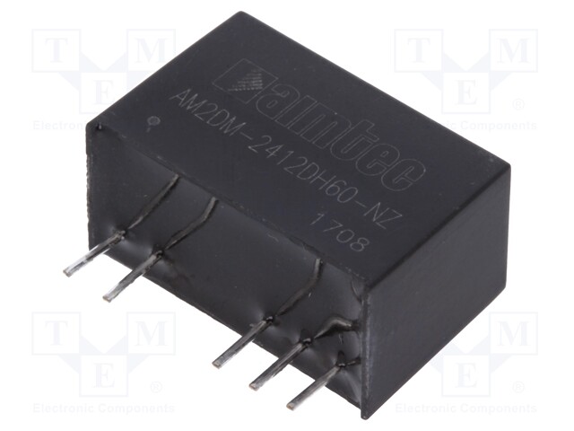 Converter: DC/DC; 2W; Uin: 21.6÷26.4V; Uout: 12VDC; Uout2: -12VDC