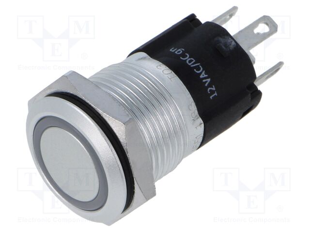 Switch: vandal resistant; Pos: 2; SPDT; 3A/240VAC; 3A/240VDC; green