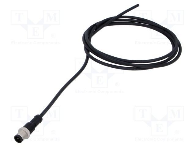 Connector: M12; plug; male; straight; Plating: gold-plated; cables