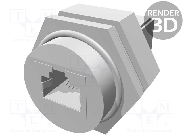 Coupler; RJ45; PIN: 8; Cat: 5e; Layout: 8p8c; Locking: threaded joint