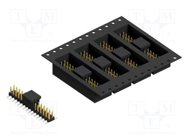 Connector: pin strips; pin header; male; PIN: 30; 2mm; SMT; 2x15