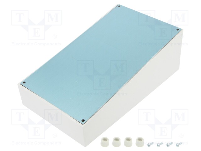 Enclosure: desktop; PULT-10; X: 130mm; Y: 215mm; Z: 77mm; ABS