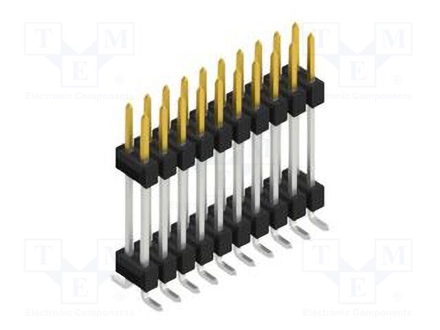 Connector: pin strips; pin header; male; PIN: 20; 2.54mm; SMT; 2x10