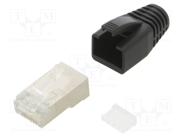 Connector: RJ45; plug; PIN: 8; Cat: 6a; shielded,with strain relief