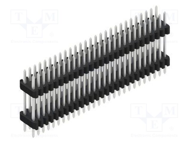 Connector: pin strips; pin header; male; PIN: 54; 1.27mm; THT; 2x27