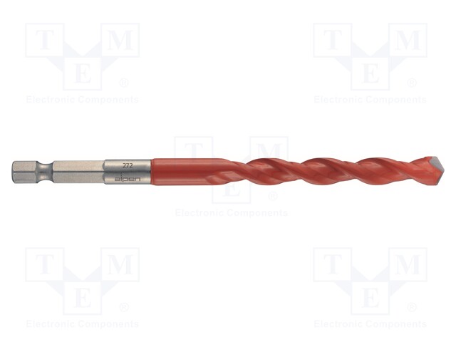 Drill bit; Ø: 7mm; 9/32"; L: 100mm; steel; tungsten carbide