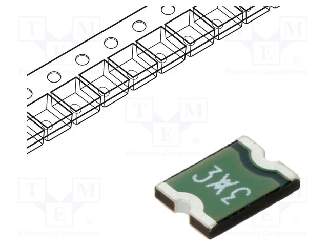 Fuse: PTC polymer; 300mA; 30V; 30VDC; SMD; Case: 1812; tinned