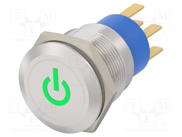 Switch: vandal resistant; Pos: 2; DPDT; IP67; ON-ON; Illumin: LED