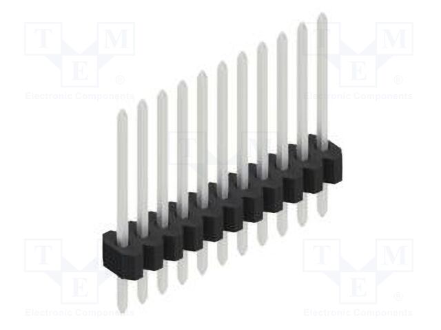 Connector: pin strips; pin header; male; PIN: 11; 1.27mm; THT; 1x11