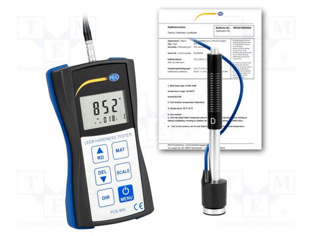 Meter: hardness; LCD 2"; 200÷900HL; RS232; Measurement memory: 50