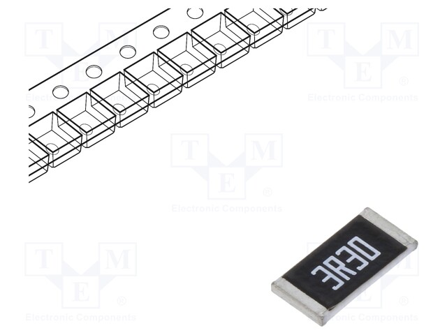 Resistor: thick film; SMD; 2512; 3.3Ω; 1.5W; ±1%; -55÷155°C