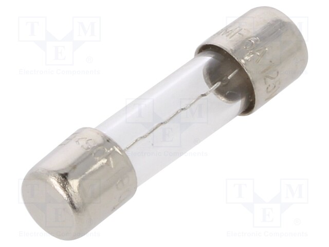 Fuse: fuse; quick blow; 6A; 125VAC; cylindrical,glass; 5x20mm; 5MF