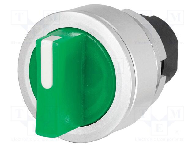Switch: rotary; 30mm; Stabl.pos: 2; green; IP65; witout symbol; 46