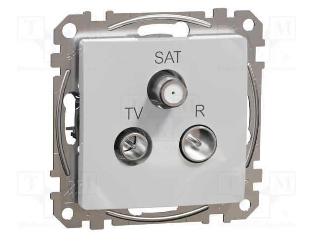 R-TV-SAT socket ending; IP20; plaster embedded,in mounting box