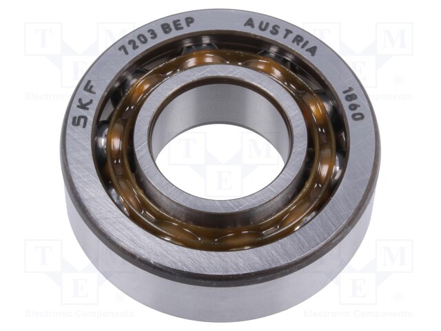 Bearing: single row deep groove ball; angular contact; W: 12mm