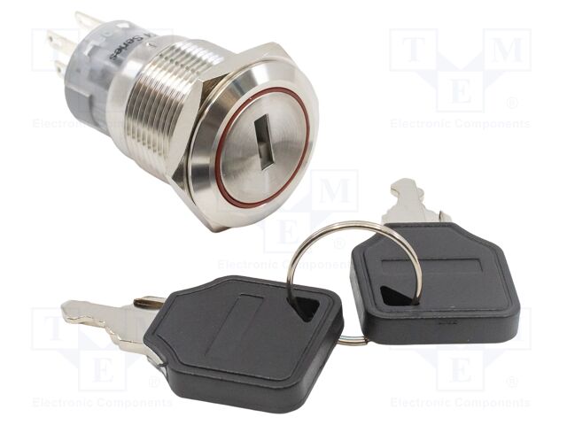 Switch: key switch; Stabl.pos: 3; Switch.method: ON-ON-ON; 45°