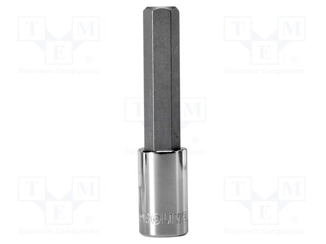 Socket; hex key,socket spanner; HEX 4mm; 1/2"; bit socket