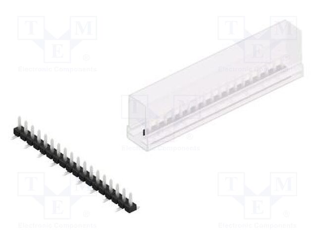 Connector: pin strips; pin header; male; PIN: 18; 2.54mm; SMT; 1x18