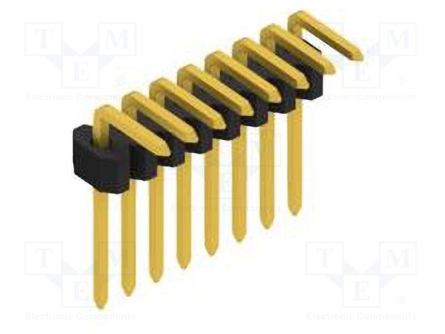 Connector: pin strips; pin header; male; PIN: 8; 1.27mm; THT; 1x8