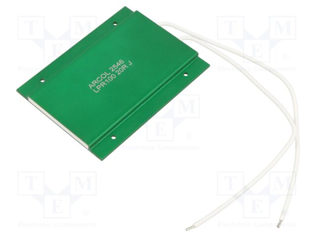 Resistor: wire-wound; screw; 20Ω; 100W; ±5%; 100x75x5.7mm