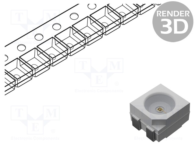 IR transmitter; 3528,PLCC4; 860nm; transparent; 20mW; 60°; SMD