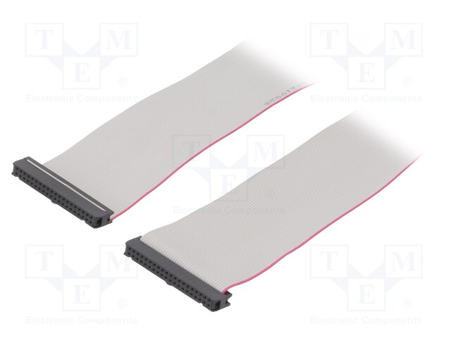 Ribbon cable with IDC connectors; 40x28AWG; Cable ph: 1.27mm