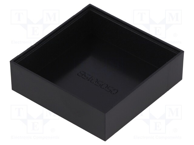 Enclosure: designed for potting; X: 50mm; Y: 50mm; Z: 15mm; ABS