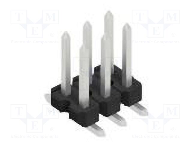 Connector: pin strips; pin header; male; PIN: 6; 2.54mm; SMT; 2x3