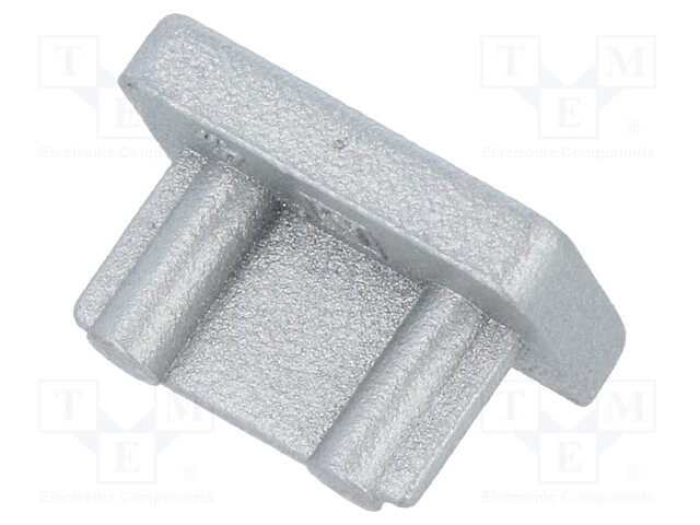 Cap for LED profiles; silver; ABS; Application: SLIM8
