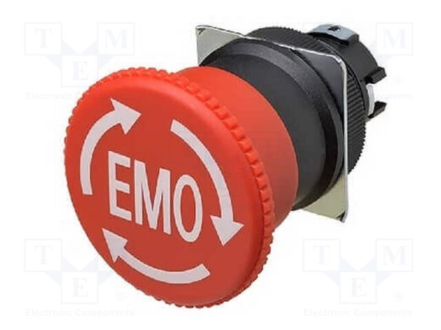 Switch: emergency stop; 22mm; none; 40mm