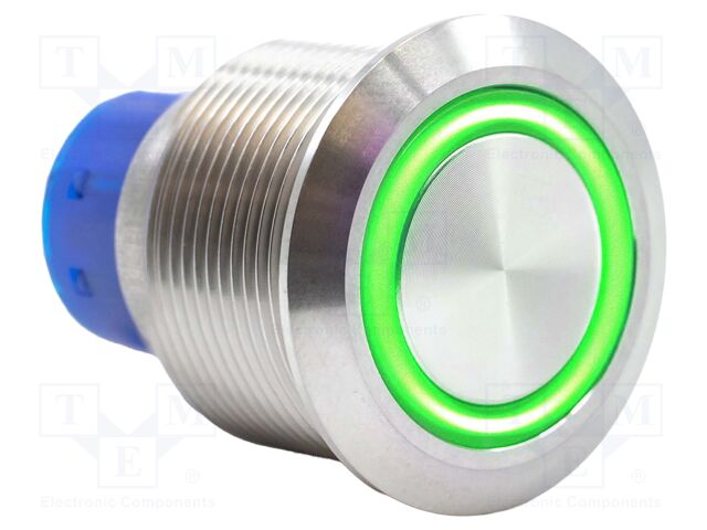 Switch: vandal resistant; DPDT; 3A/250VAC; IP67; ON-ON; green; 24V