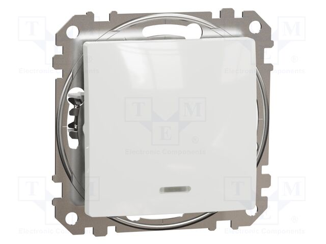 Momentary switch; Poles: 1; 250VAC; IP20; white; monostable