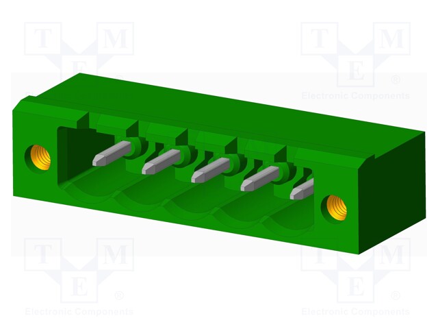 Connector: pluggable terminal block; socket; male; on PCBs