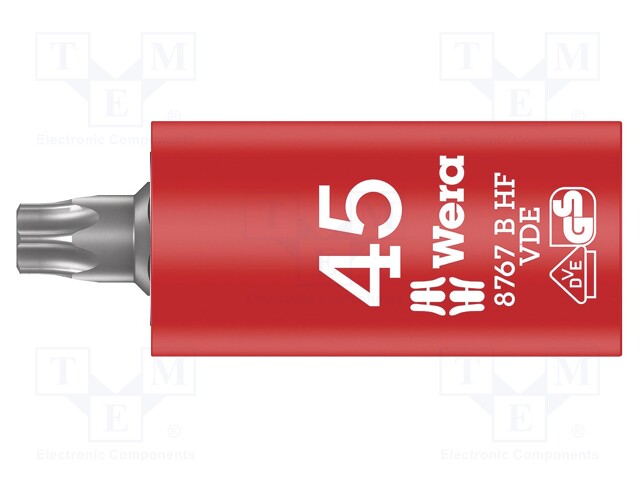 Key; Torx®,insulated,socket spanner; TX45; 3/8"; 55mm; 1kV