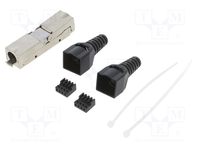 Coupler; Cat: 6a; shielded; Layout: 8p8c; 22AWG÷26AWG; for cable