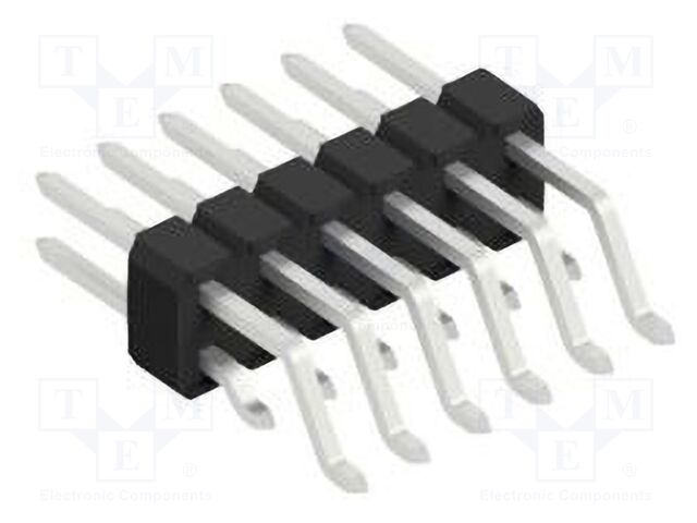 Connector: pin strips; pin header; male; PIN: 12; 2.54mm; SMT; 2x6