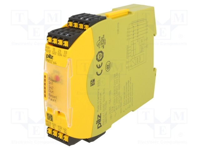 Module: safety relay; Series: PNOZ s4 C; IN: 3; OUT: 5; Mounting: DIN