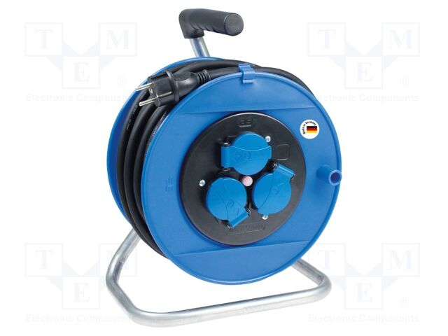 Extension lead; 3G1.5mm2; reel,with brake,with flap,rolled